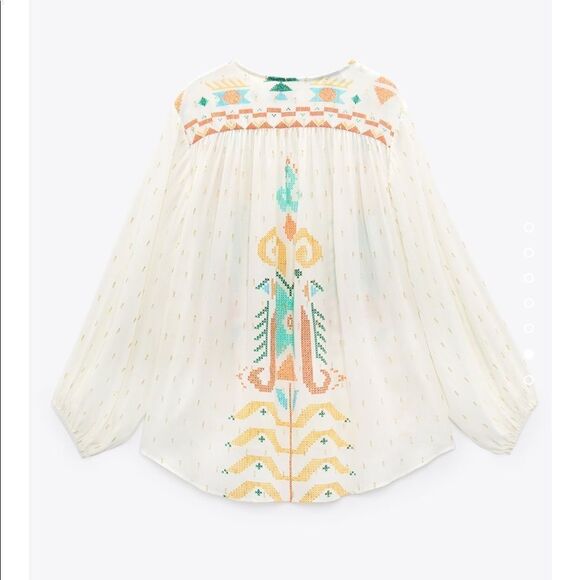 Zara boho printed blouse - Picture 8 of 8